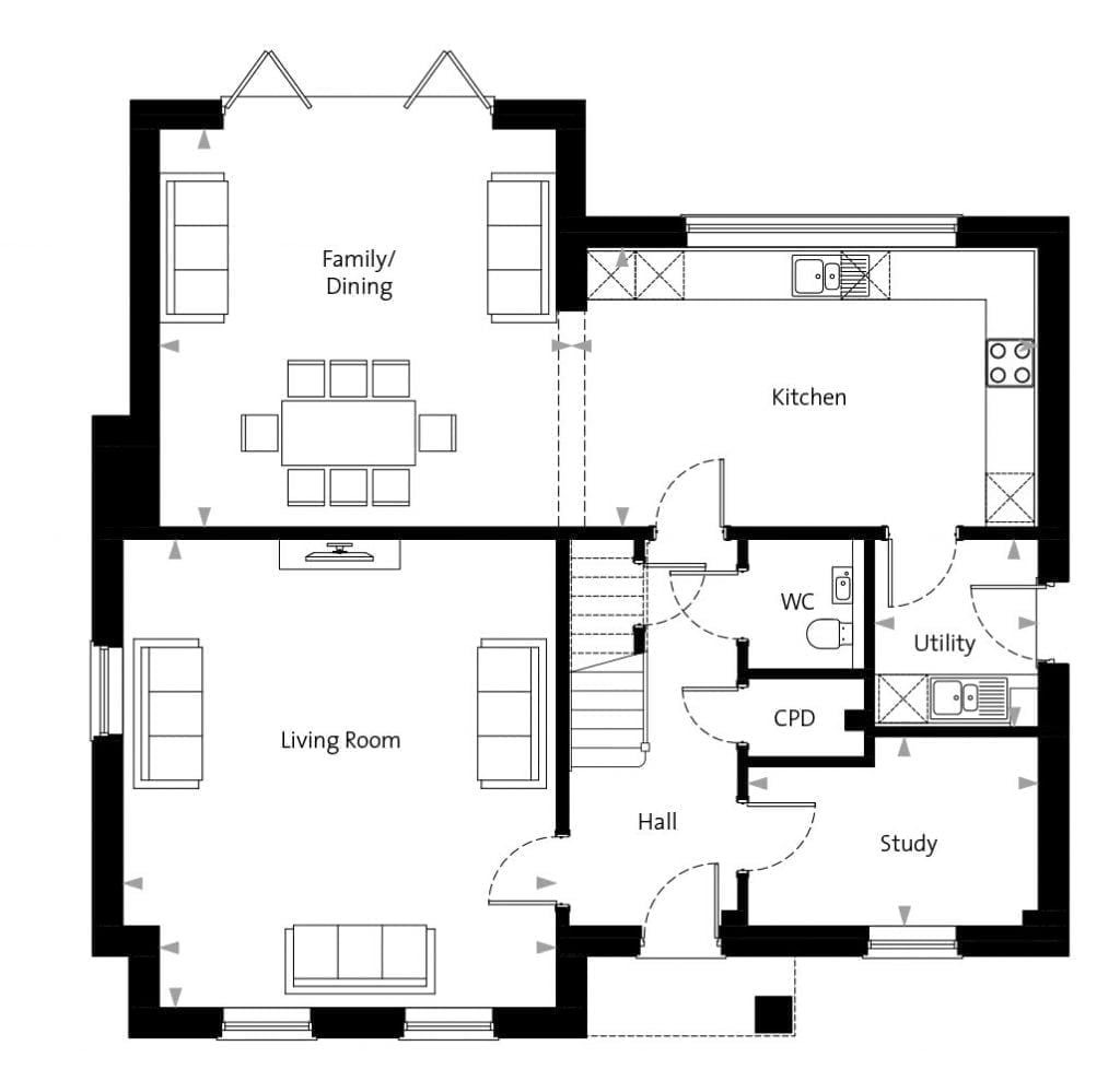 Bicknacre-plot-2-ground house builders